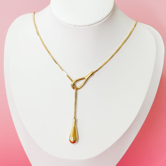 Teardrop Lariat Necklace