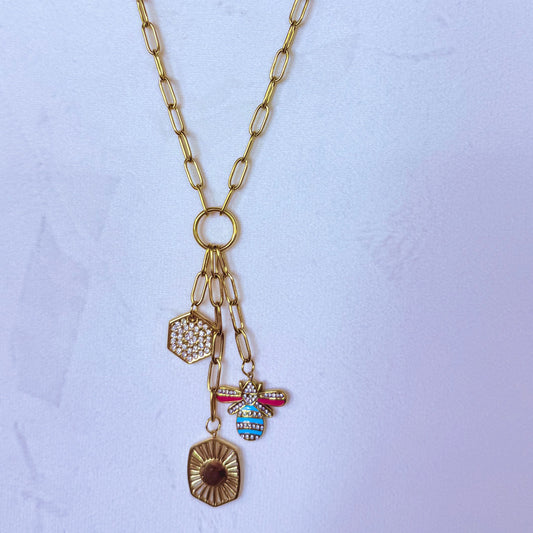 Bee Charm Sautoir Necklace