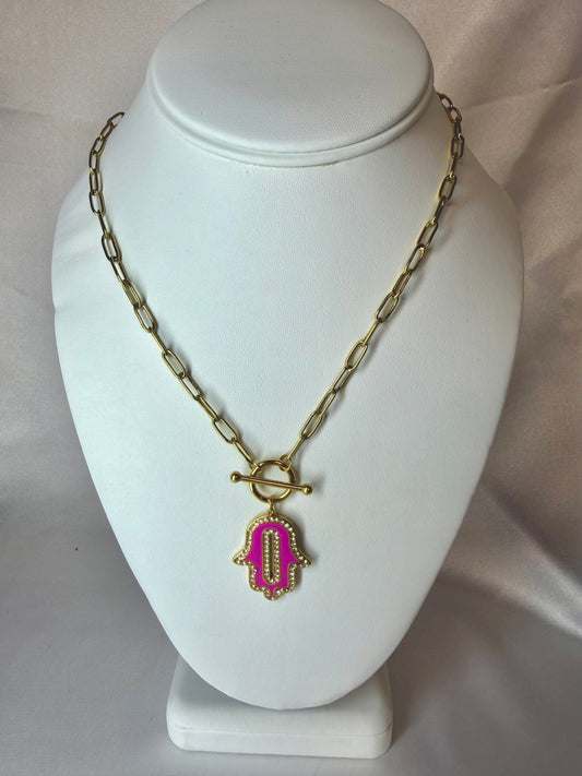 Hamsa Charm Necklace